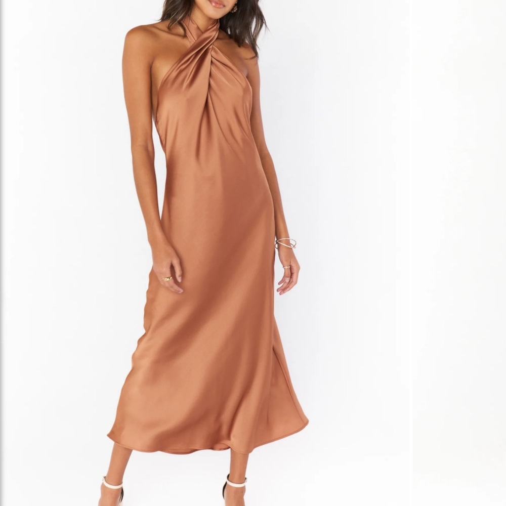 Halter midi dress (bridesmaid)